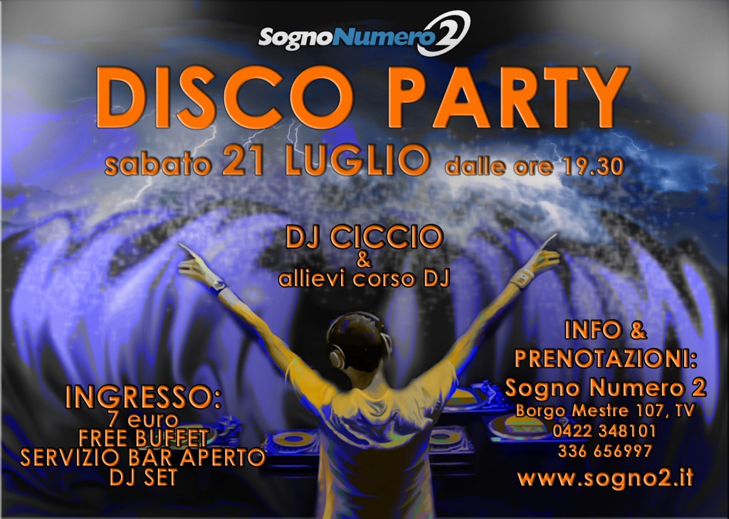 DISCO PARTY – Festa con DJ Ciccio aka Roberto Sorbara