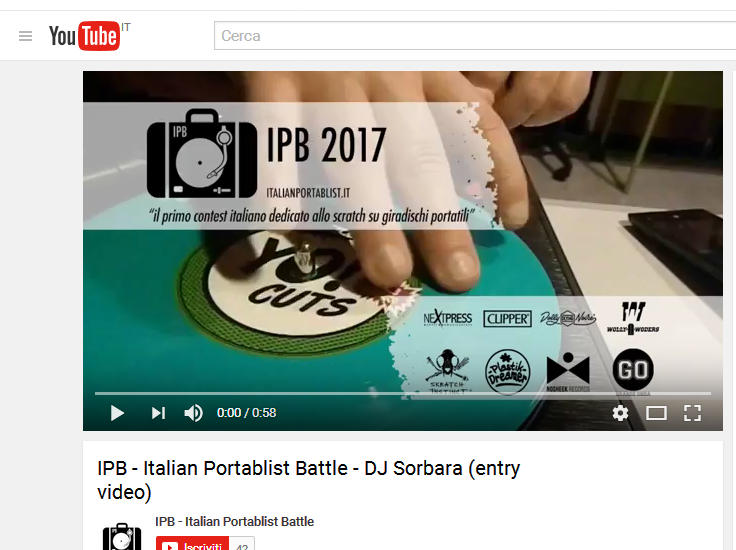 IPB – Italian Portablist Battle – Scratch Battle – Entry Video